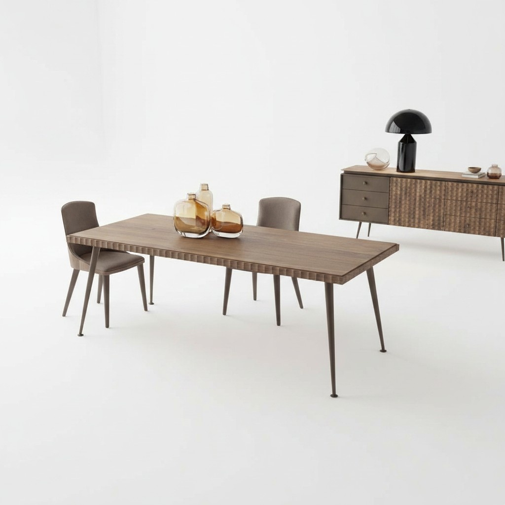 Luxus Set 3tlg Tisch Holz Esstisch Esszimmer Komplett 4x Stühle Möbel