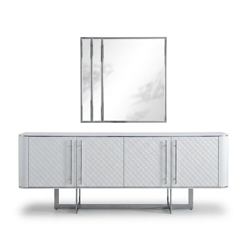 Luxus Sideboard mit Spiegel Esszimmer Einrichtung Design Möbel
