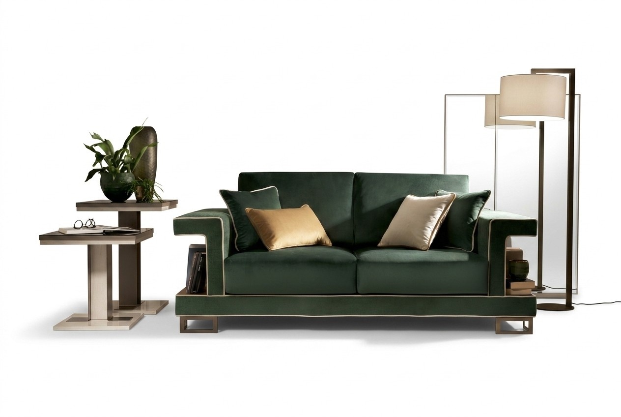 Luxus Sofa 2 Sitzer Möbel Design Polster Textil Sofas Couchen neues Doppelsofa