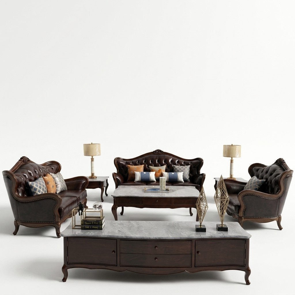 Luxus Sofagarnitur 3+2+1 Sitzer Garnitur Sessel Sofas Sitz Wohnzimmer