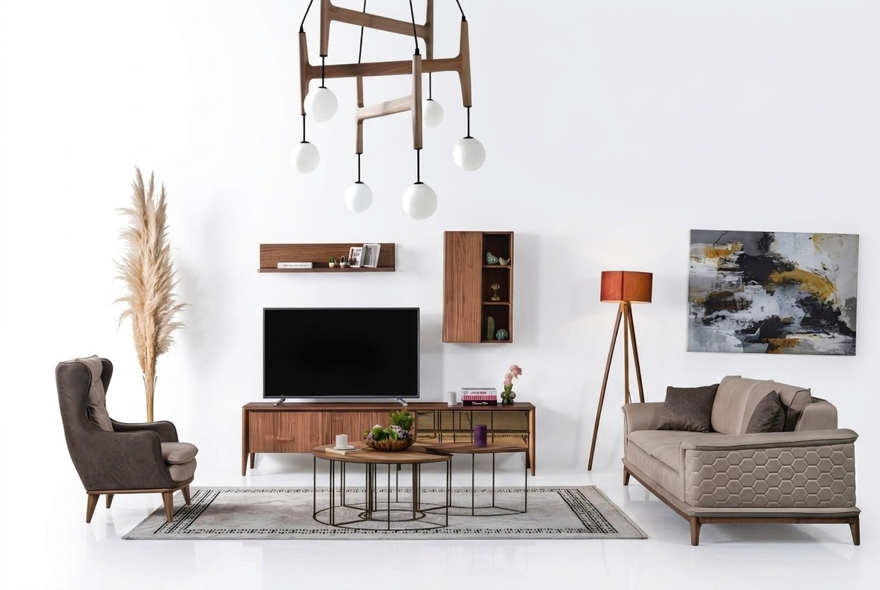 Luxus Sofagarnitur Sofa Garnitur Sofas Sessel 3+1 Sitzer Stoff Modern Design Neu