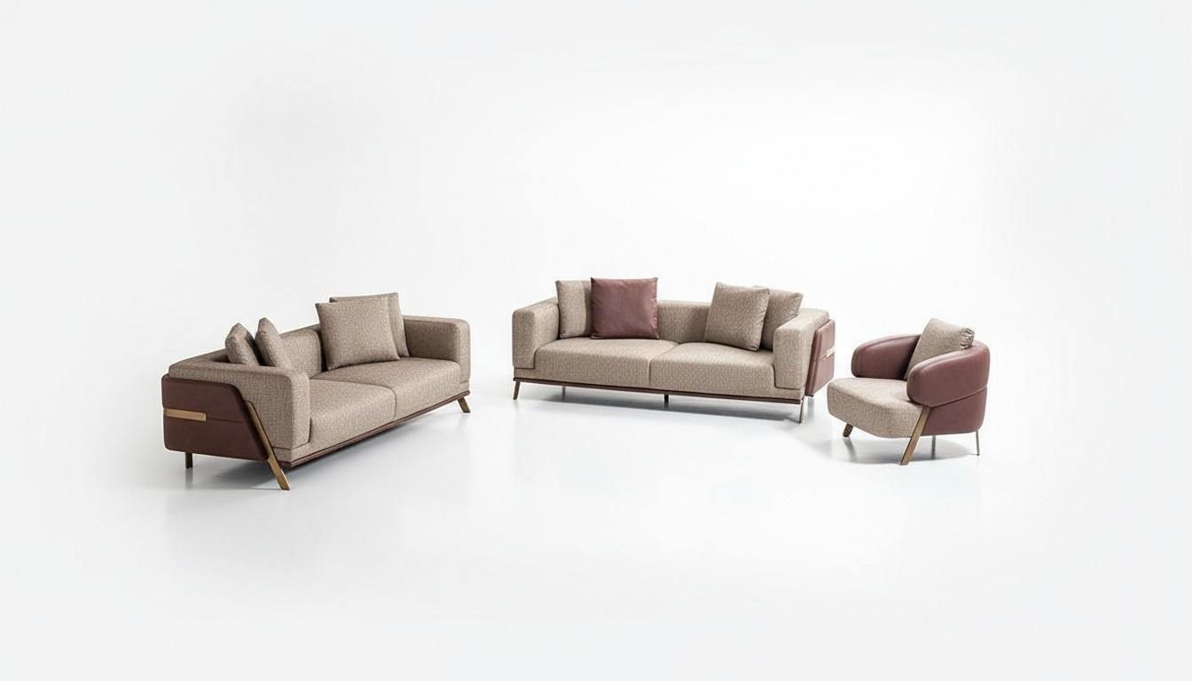 Luxus Sofagarnitur Sofa Garnitur Sofas 4 3 1 Sitzer Stoff Modern Beistelltisch