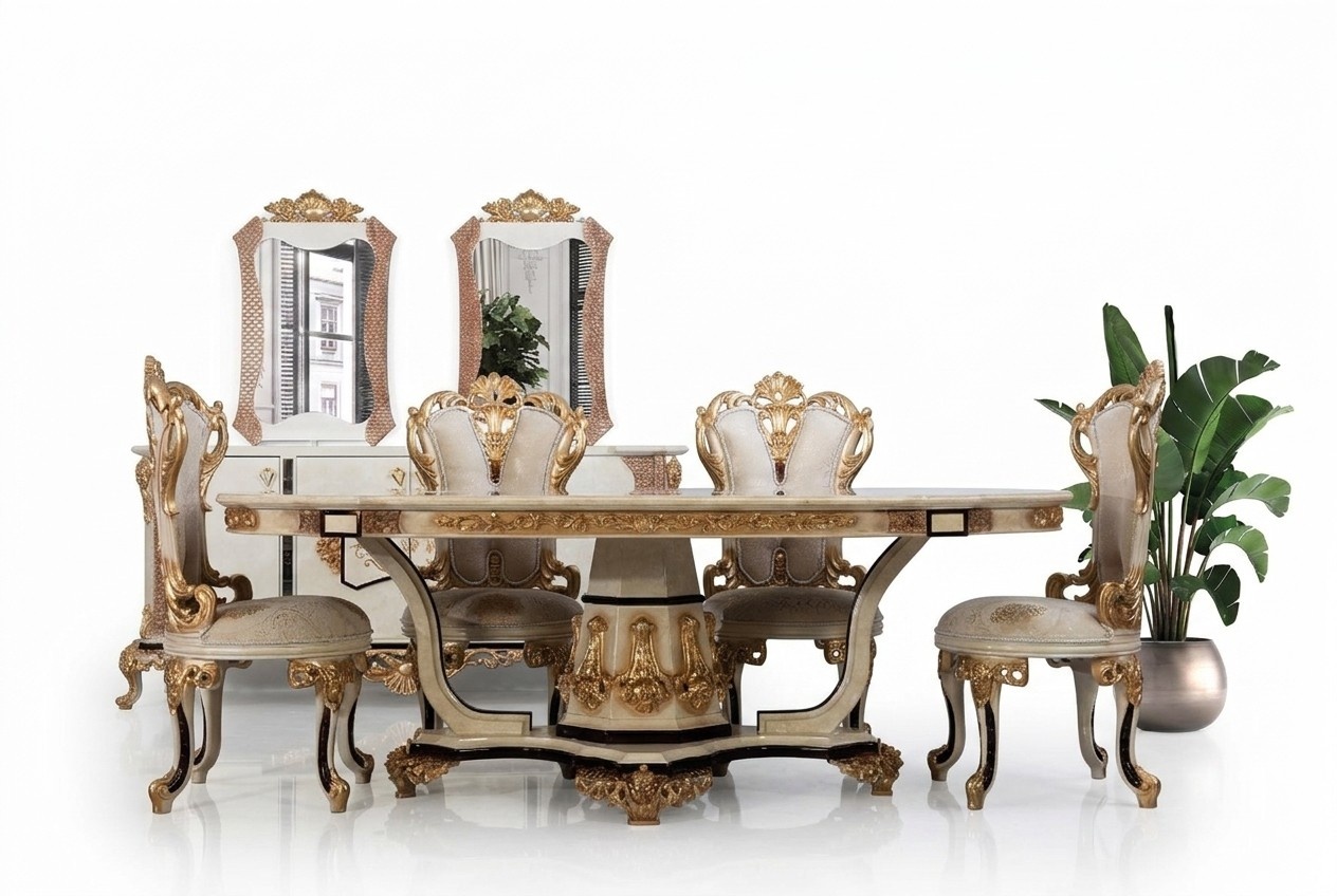 Luxus Stuhl Set 6x Stühle Essgruppe Garnitur Esszimmer stühle Klassisch Sessel