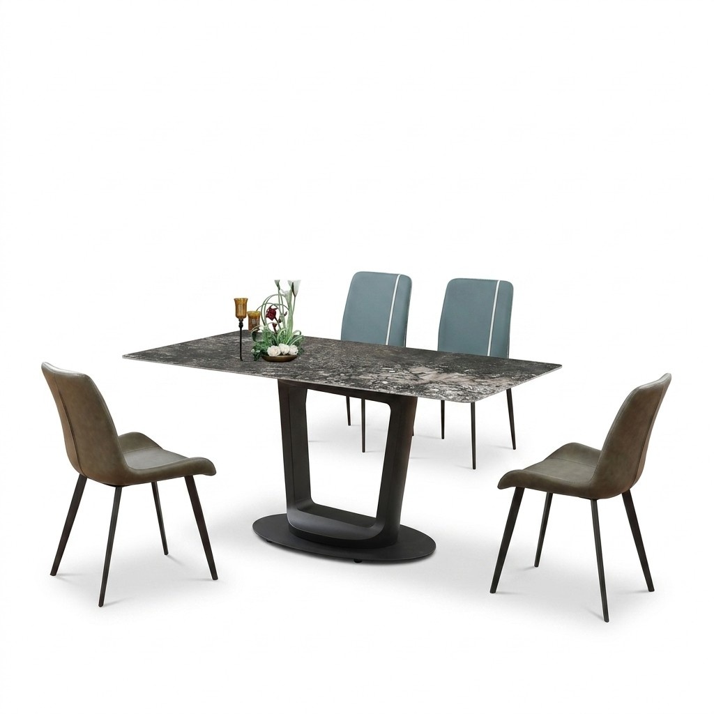 Luxus Tisch Esstisch Tische Design Edelstahl Möbel Esszimmer 180x90