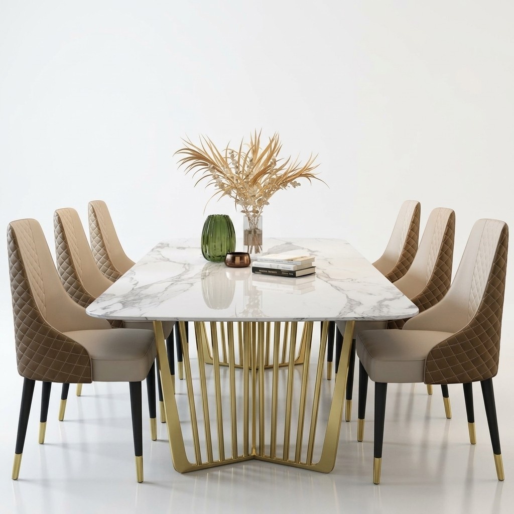 Luxus Tische Esszimmer Tisch Metall Esszimmertisch Moderner Möbel Gold Edelstahl