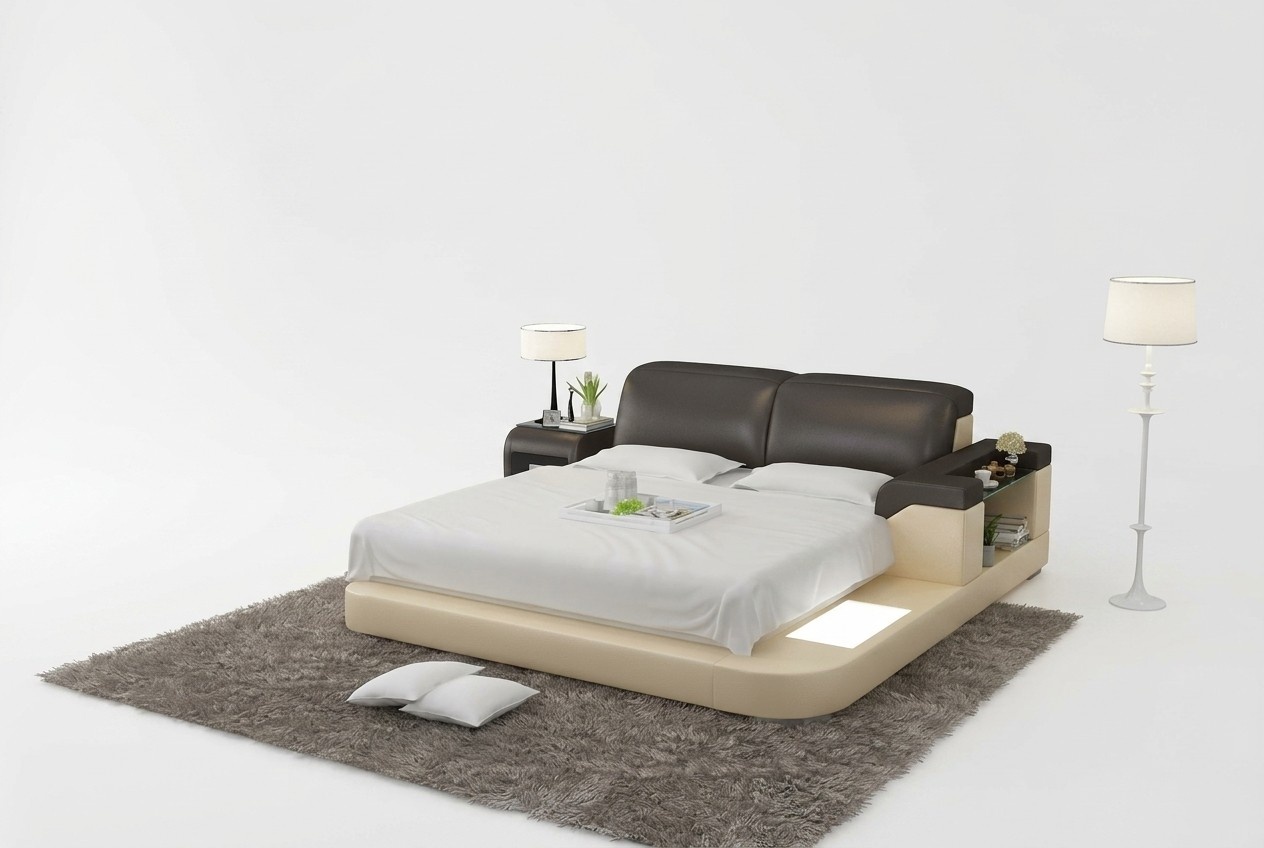 Luxus Wasserbett Doppel Multifunktions Bett Wasser Betten Polster 200x200 + USB