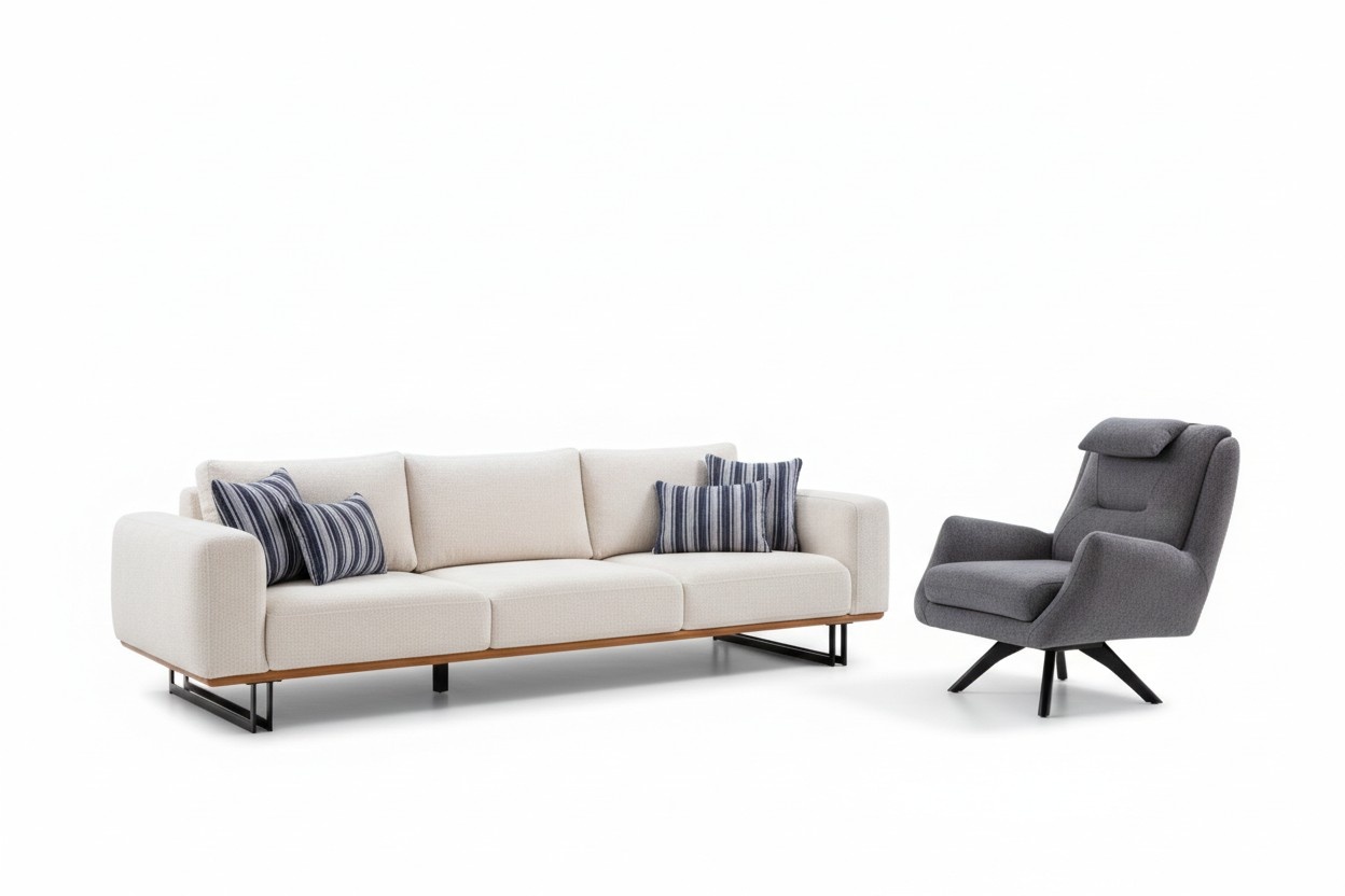 Luxus Wohnzimmer Set 2tlg. Design Sofagarnitur 4+1 Sitzer Couchen Möbel