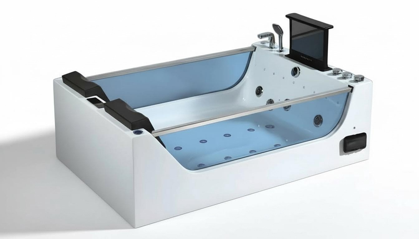 Luxuswanne Hydromassagewanne Badewanne Whirlpool Blubberbad Spa 180x120 cm