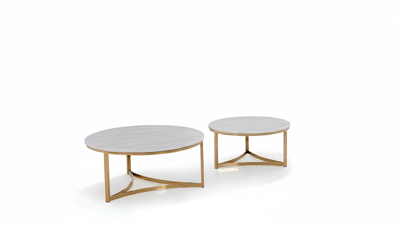 Marmor 2x Design Beistell Tische Couch Tisch Sofa Wohn Zimmer Klassiker