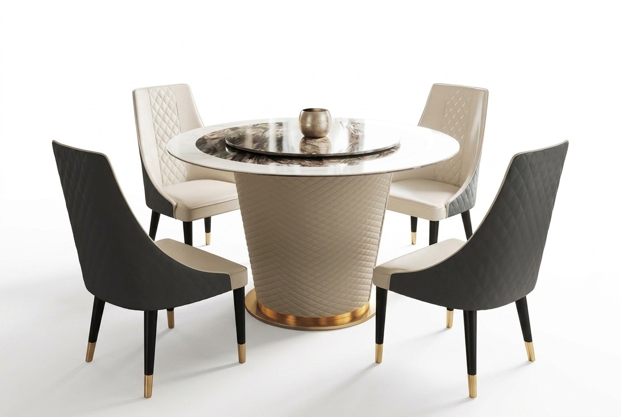 Marmor Esstisch Moderne Esszimmer Wohnzimmer Küche Tische Design Tisch Rund Neu
