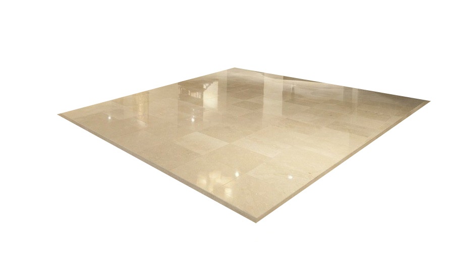 Marmorboden Fliesen Belag Crema Marfil Polierter Fliese Belag Design Marmor 25m²