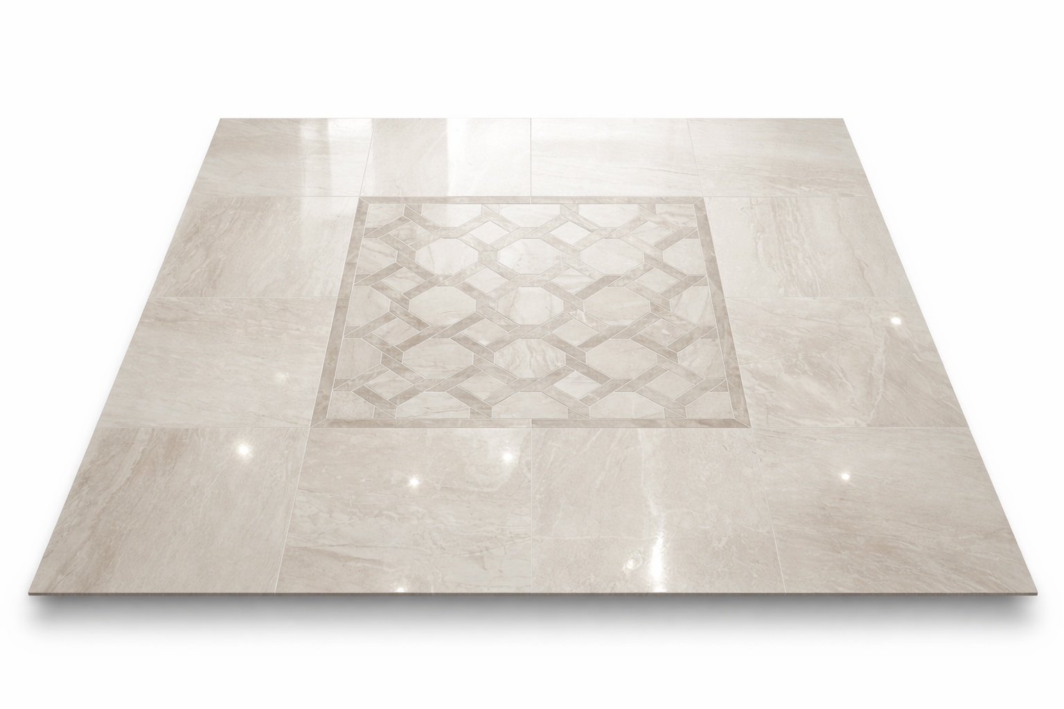 Marmorboden Fliesen Belag Crema Marfil Polierter Fliese Belag Design Marmor 18m²