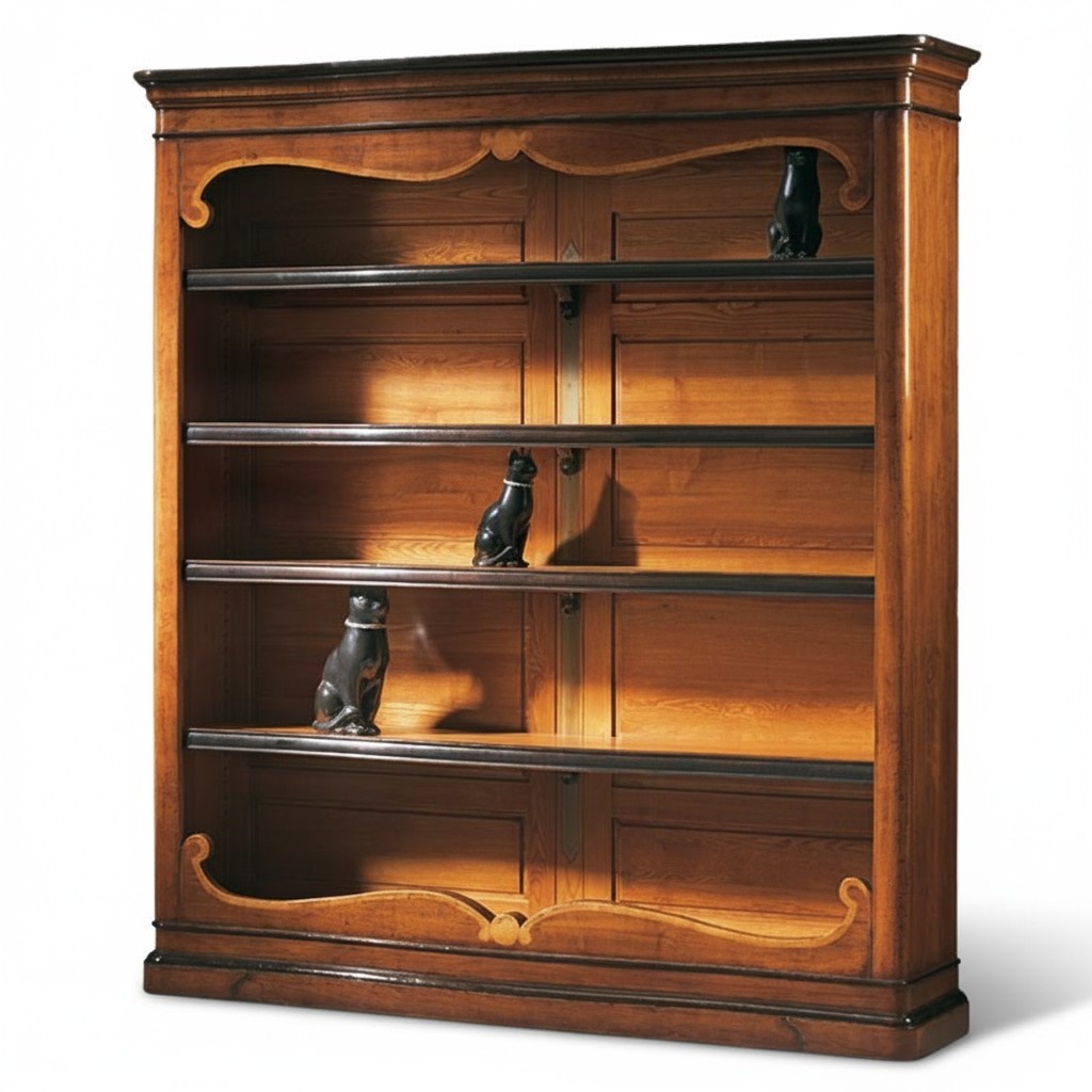 Massives Regal Bücherschrank Holz Schrank Italienische Möbel Schränke Regale Neu