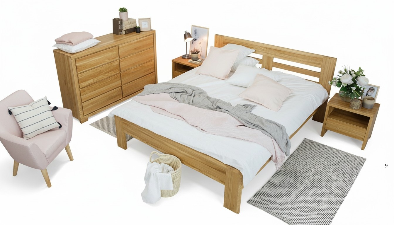 Massivholz Bett 180x200 Doppelbett Buche massiv Echt Hozbett Vollholzbett Neu