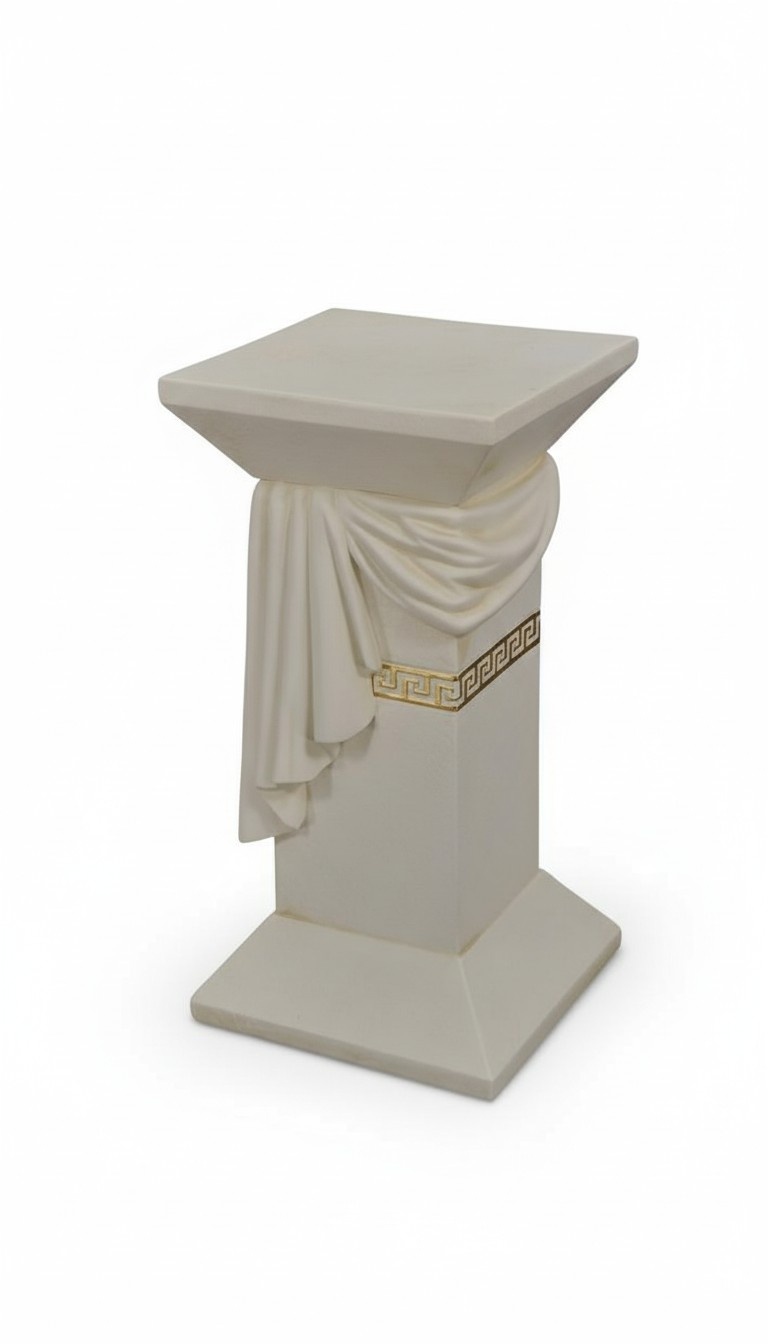 Medusa Säule Römische Säulen Marmor Skulptur Figur Deko Dekoration