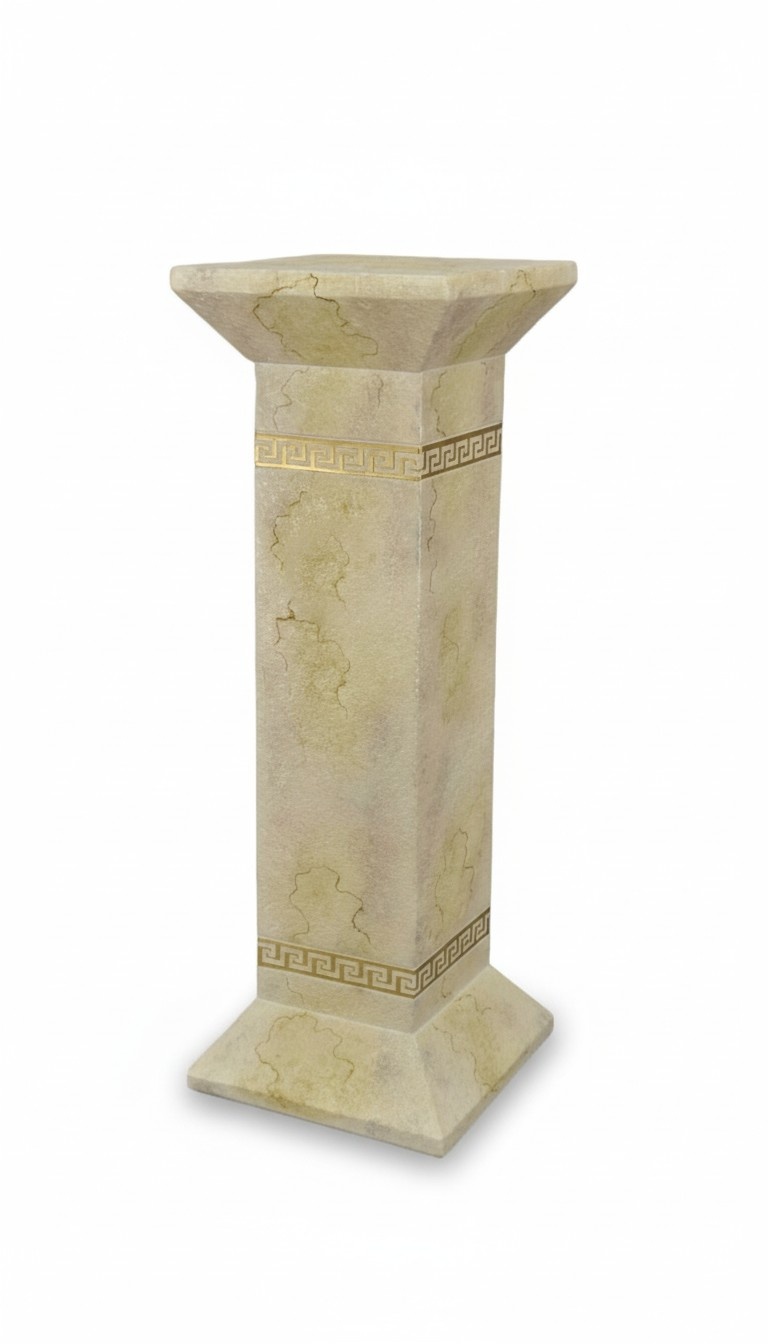 Medusa Säule Römische Säulen Marmor Skulptur Figur Deko Dekoration