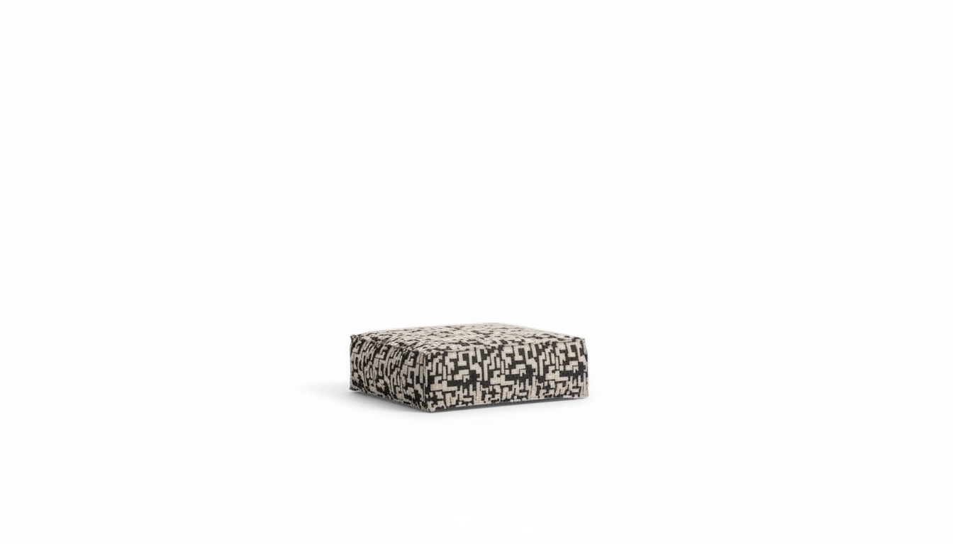Mehrfarbiger Textil-Hocker im modernen Design
