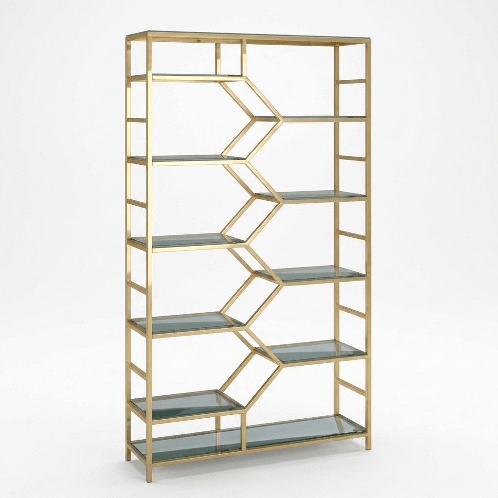 Metall Regal Trennwand Designer Luxus Regale Gold Schrank 3tlg.