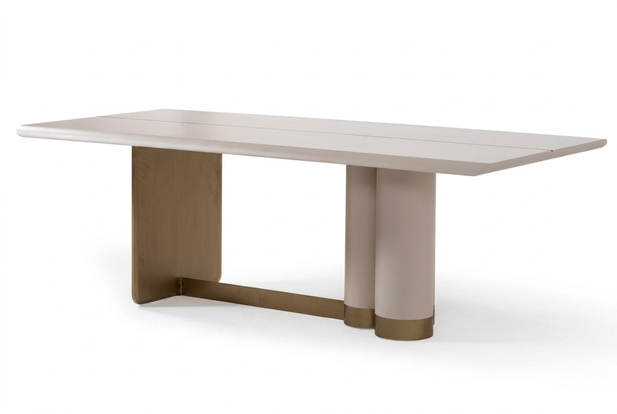 Modern Esstisch Beige Tisch Funktional Küchentisch Robust Esszimmertisch