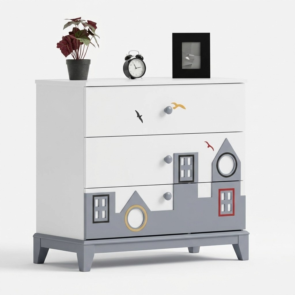 Modern Kommode Kommodenschrank Holzmöbel Schlafzimmer Neu Einrichtung