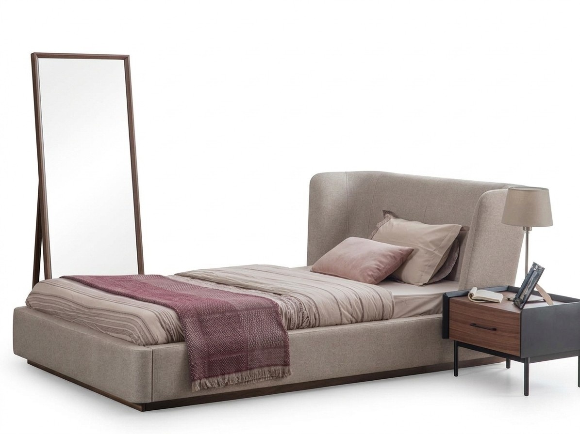 Modern Komplett Bett Luxus Nachttisch Schlafzimmer Set 2tlg Holz Möbel