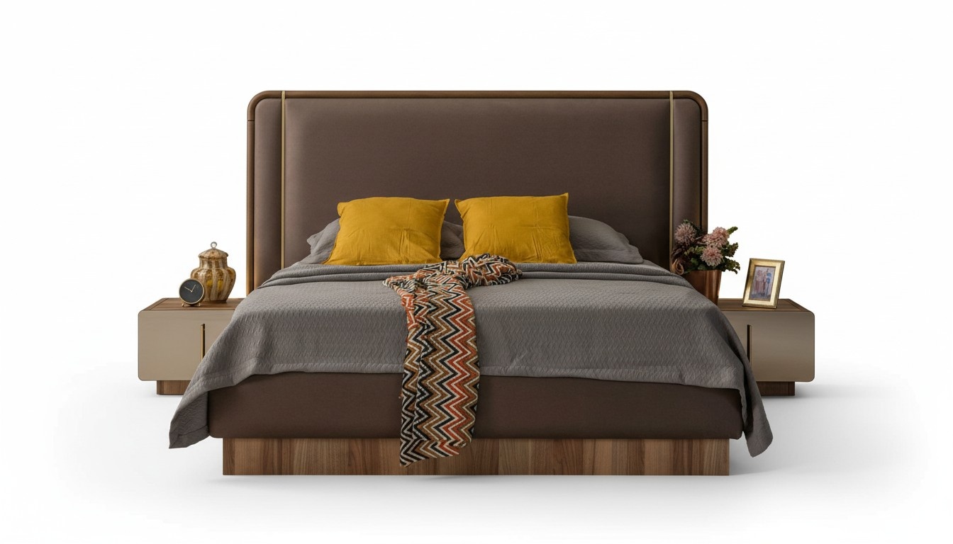 Modern Schlafzimmer Set Bett + 2x Nachttische Design Möbel 3 Teile