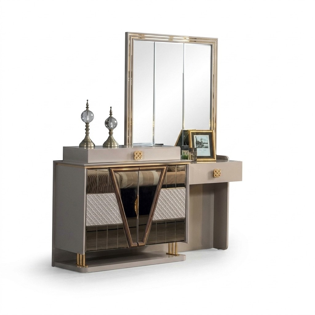 Modern Schminktisch luxus Möbel Spiegel Neu Einrichtung Schlafzimmer