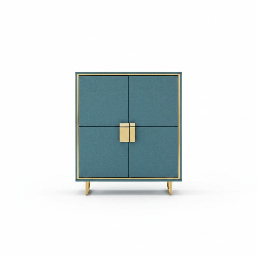 Modern Sideboard Blau Wohnzimmer Kommode Luxus Regale Möbel Neu