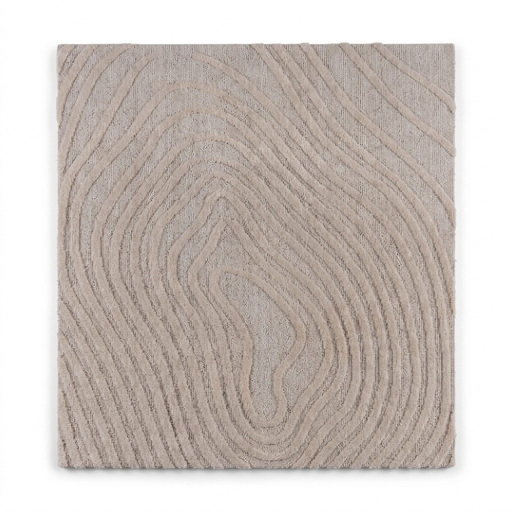 Modern Teppich Wohnzimmerteppich Schlafzimmer Kurzflor Beige Pflegeleicht
