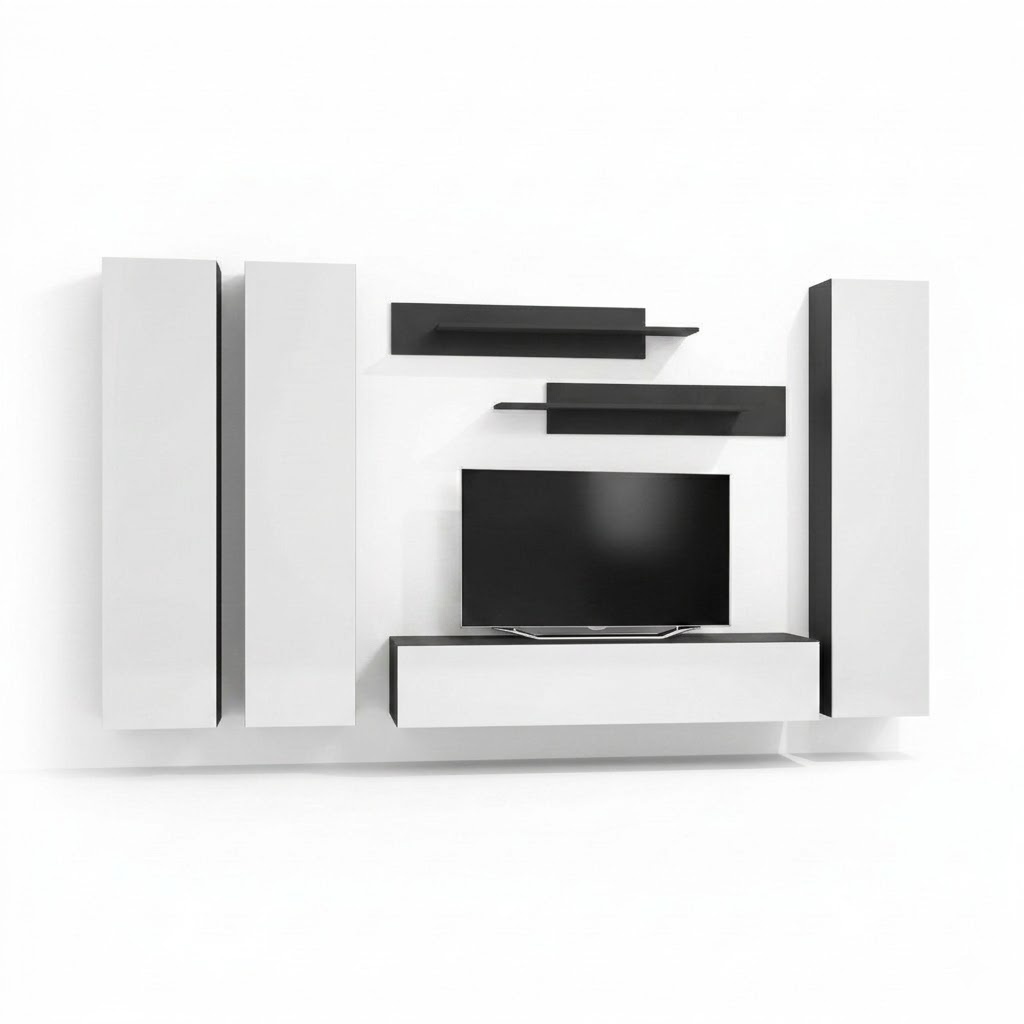 Modern Wohnwand Wohnzimmermöbel Komplette Wandschrank TV-Ständer Luxus Möbel