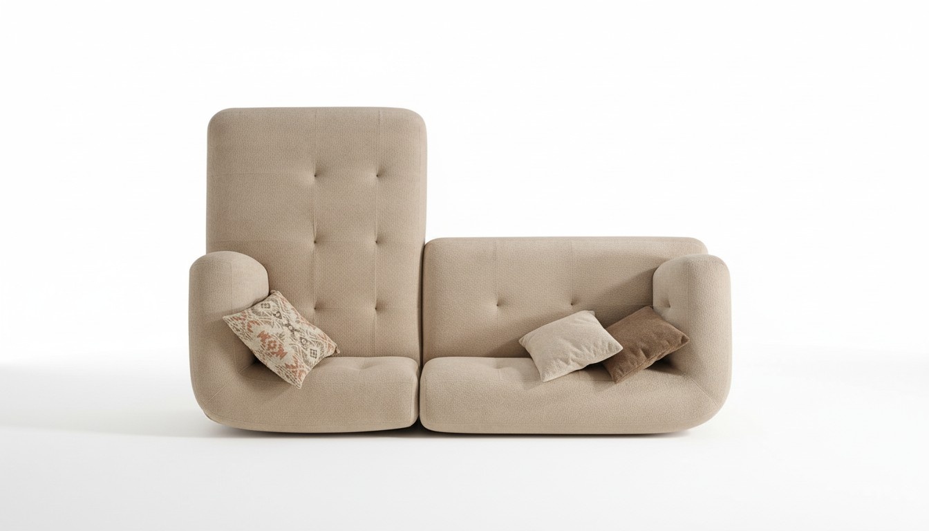 Moderne Beige L-Form Designer Couch Wohnzimmer Sitzsofa Edle Eckcouchen