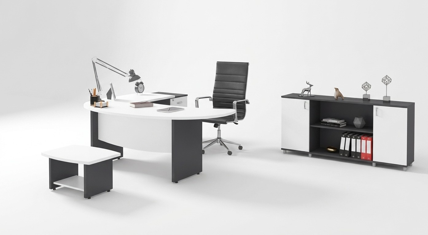 Moderne Büromöbel Set Büromöbelgarnitur Arbeitsplatzgestaltung 3tlg
