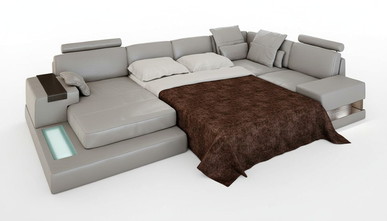Moderne Eckcouch Lederpolster Couch Sofa U Form Wohnzimmer Design Ecksofa Möbel