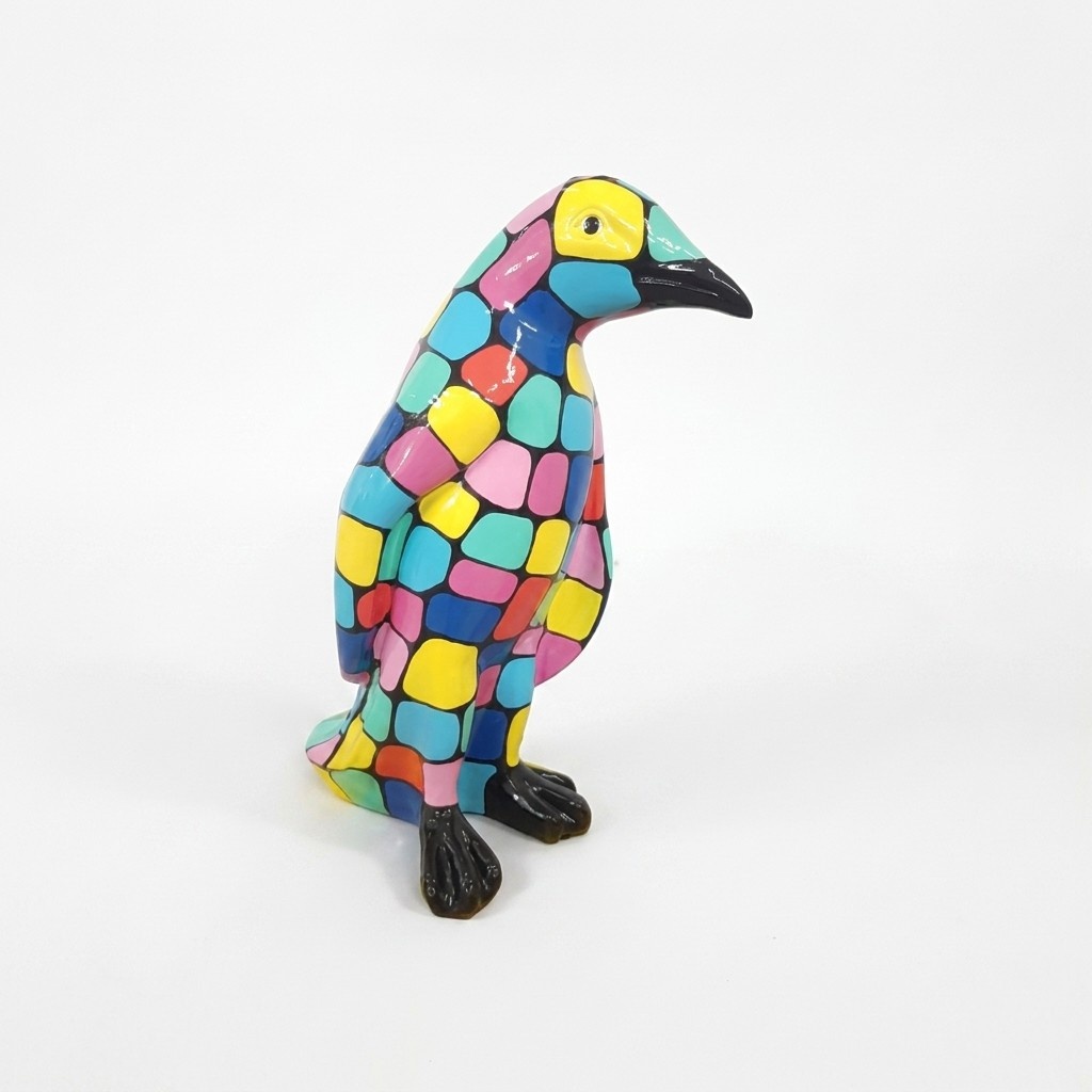 Moderne Figur Pinguin Kunststoff Skulptur Dekoration 90cm Deko Figuren