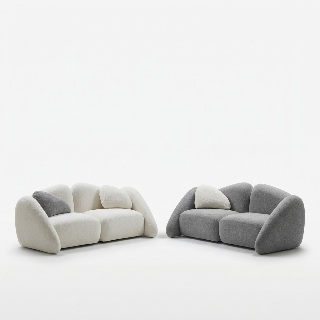 Moderne graue 3-Sitzer Sofas aus Textil für Wohnzimmer