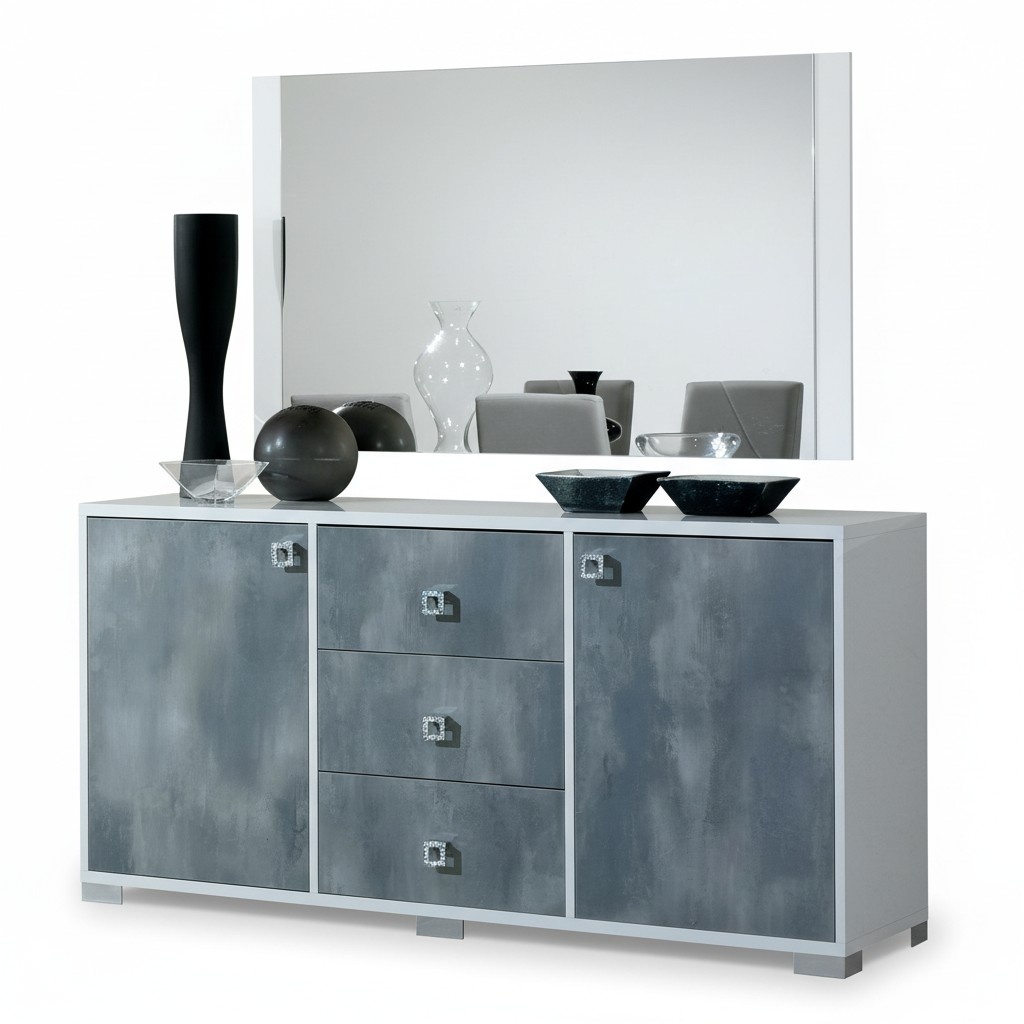 Moderne Kommoden 2tlg. Set Stil Modern Kommode + Spiegel Italienische