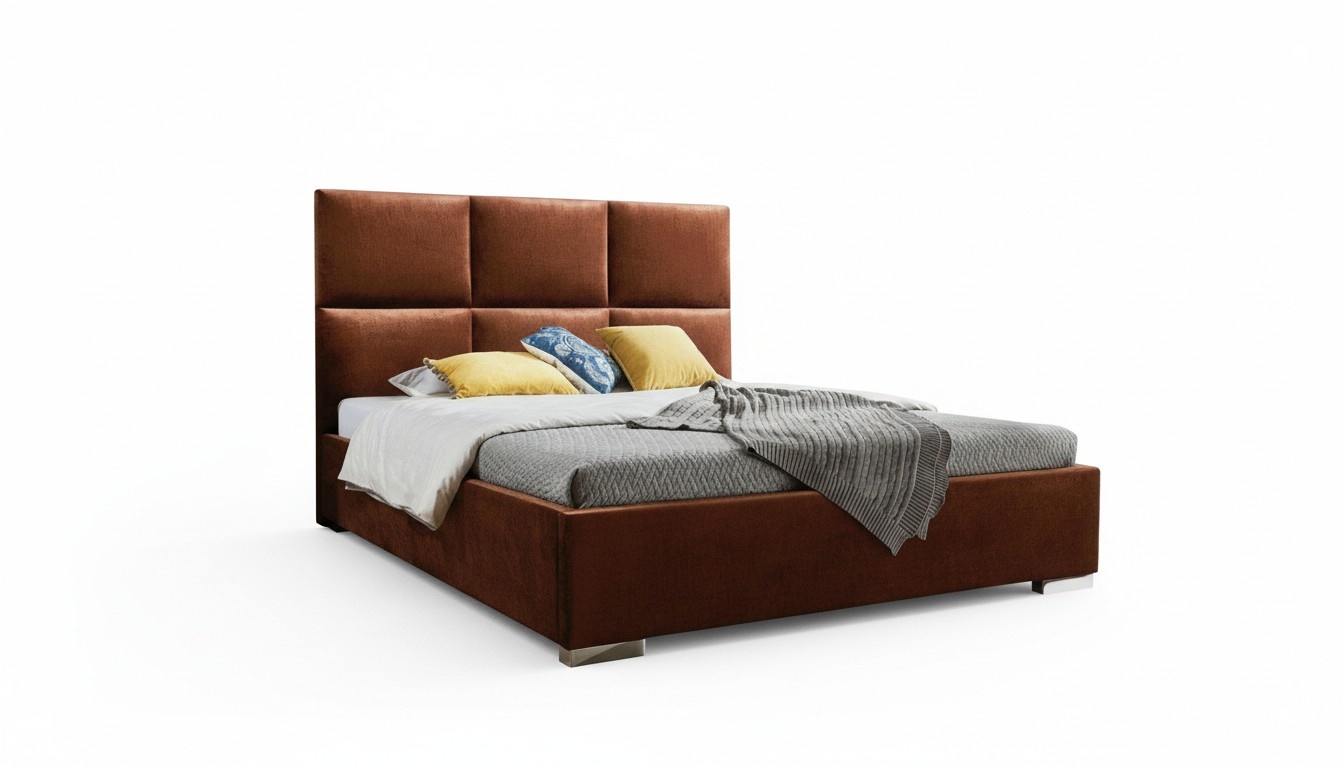 Moderne Schlafzimmer Betten Textil Bett Stoff Chesterfield 180x200 Doppelbett