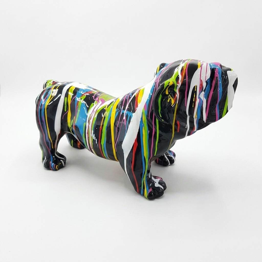Moderne Skulptur Abstrakte Figur Statuen Deko Hund Neu 55 cm Statue
