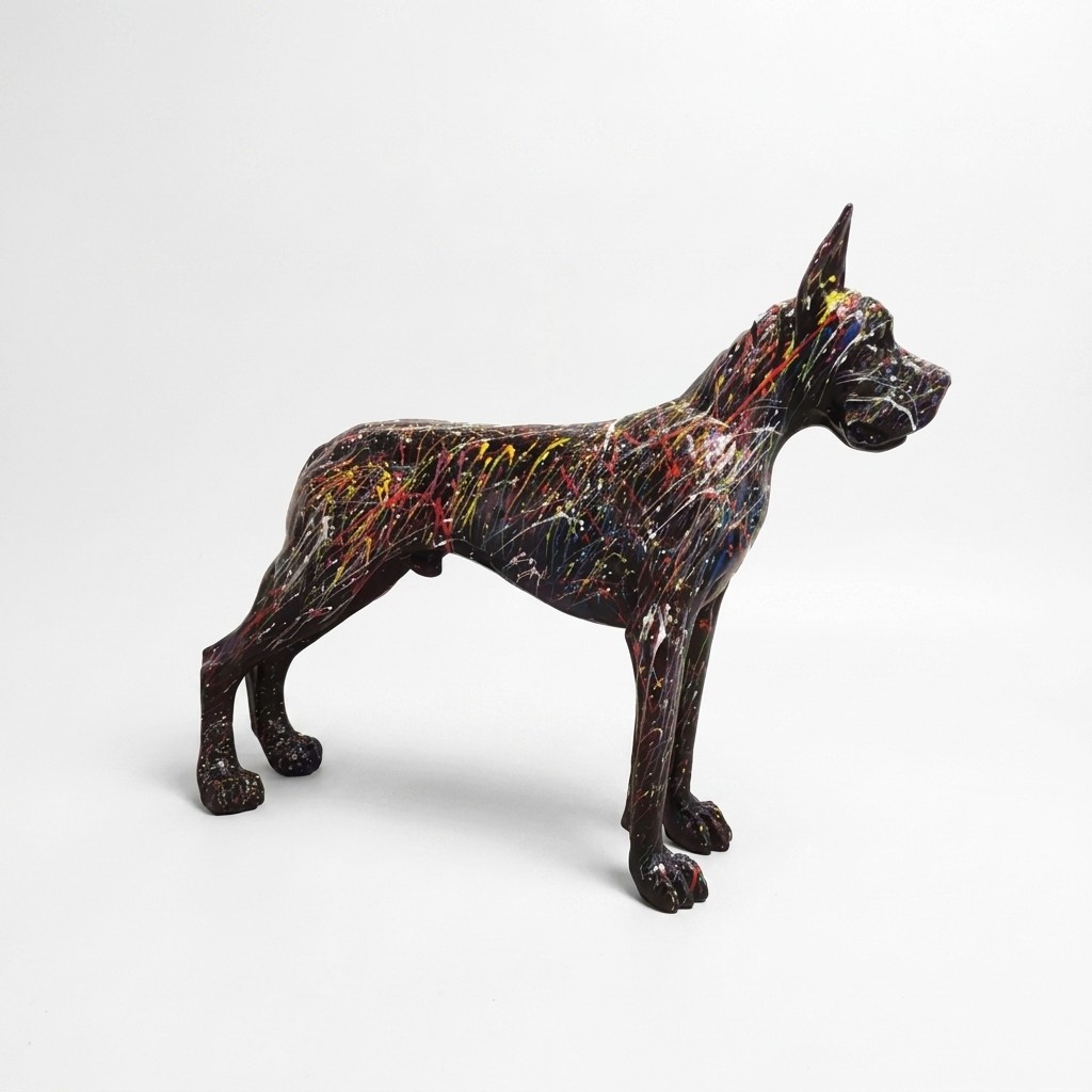 Moderne Skulptur Dekoration Abstrakte Figur Statuen Deko Statue Hund