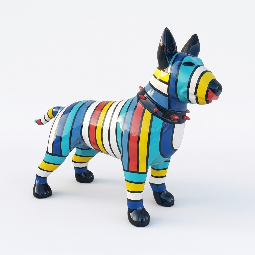 Moderne Skulptur Dekoration Figur Statuen Deko Statue Abstrakter Hund