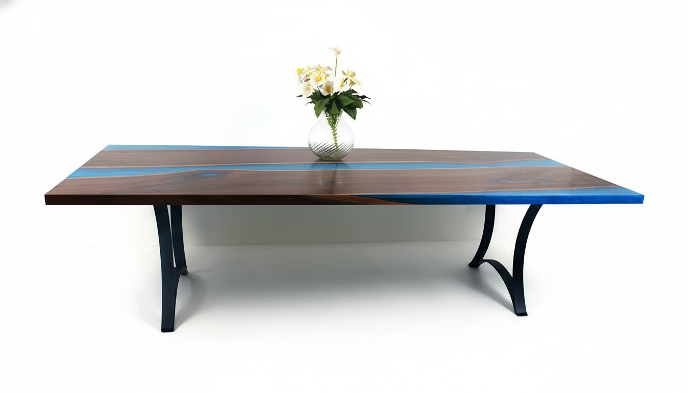 Moderne Tische Esstisch Design Tisch Harz Meer Fluss Möbel 220x90 Epoxid Ozean