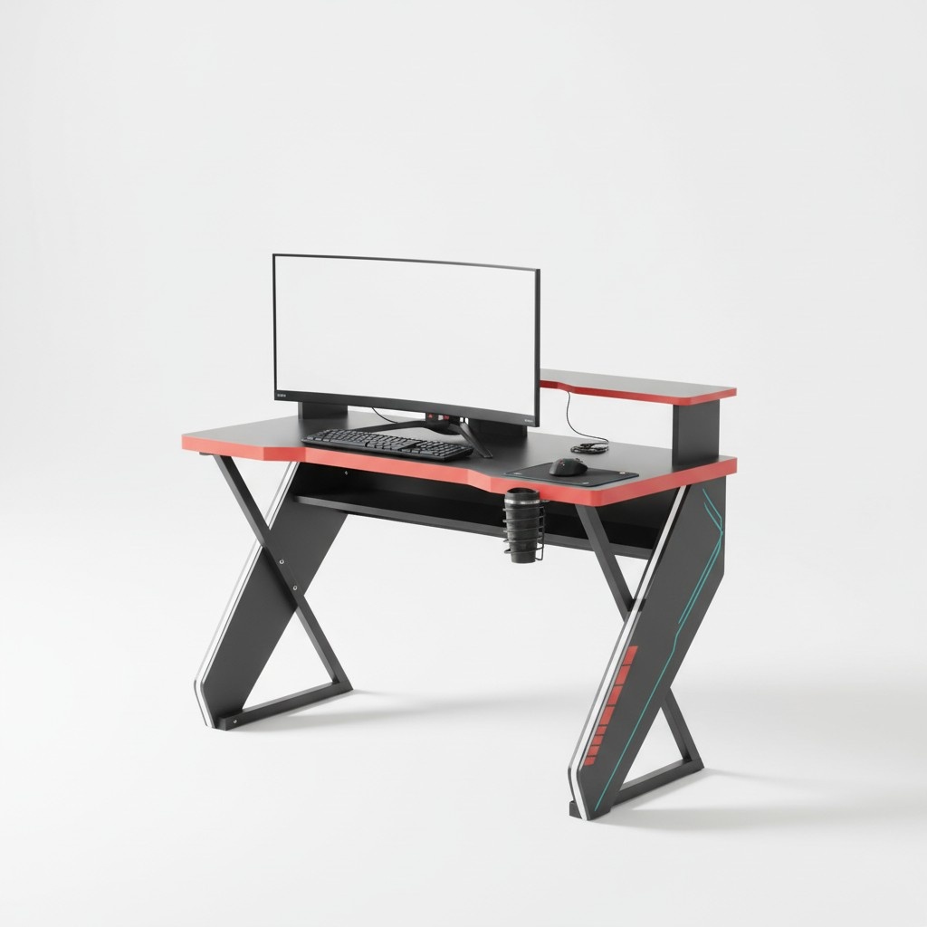 Moderne Tische Schreibtisch Kinderschreibtisch schwarz Gamer Computer Tisch