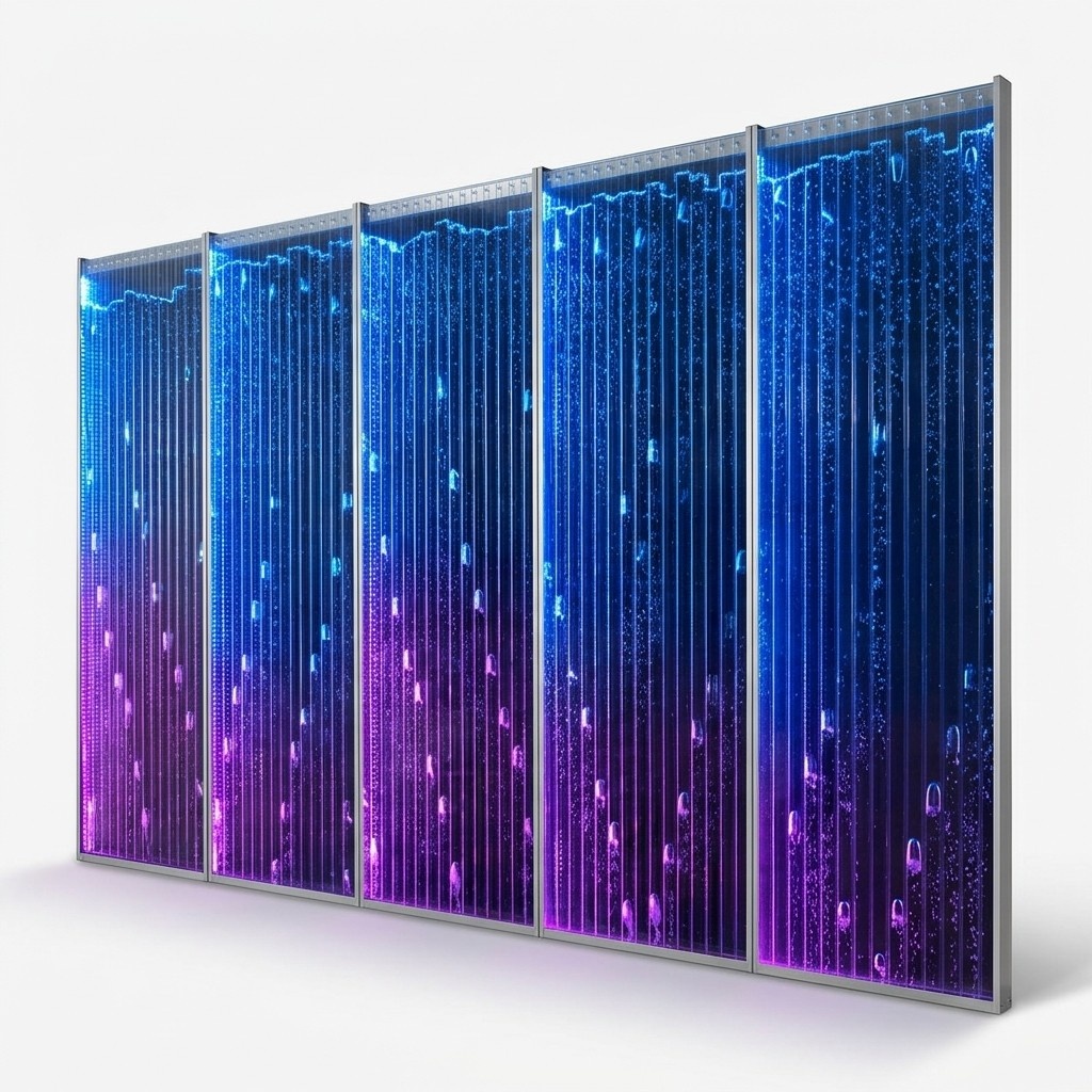 Moderne Trennwand Wasser Wände LED Wasserwand Beleuchtete Wand