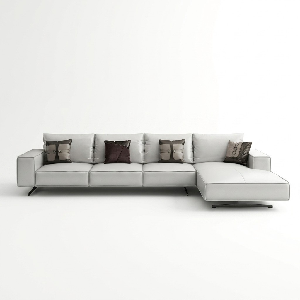 Moderne Wohnlandschaft Ecksofa Couch Polster Leder Sitz Ecke Garnitur