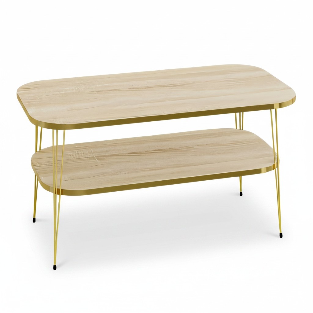 Moderner Couchtisch aus Holz in Braun für Wohnzimmer und Büro