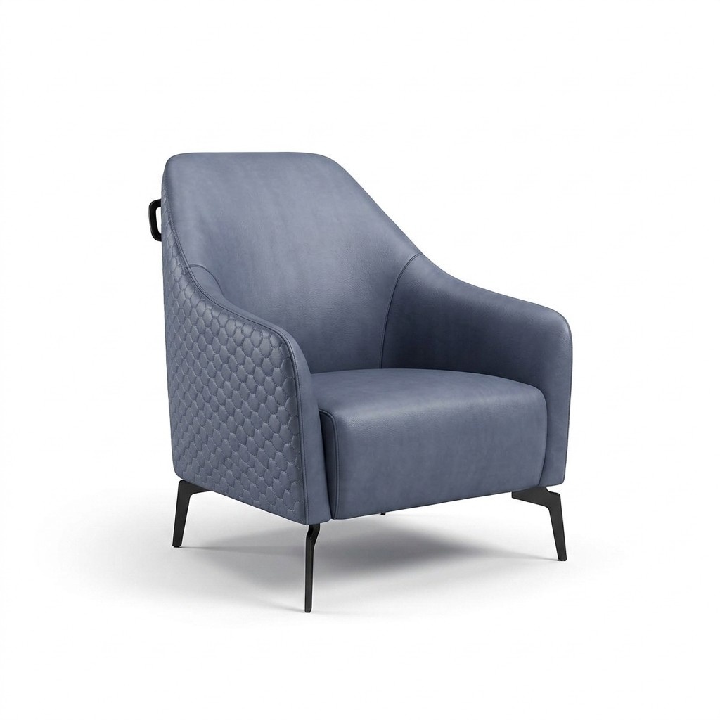 Moderner Design Sessel Leder Wohnzimmer Lounge Luxus Design Möbel