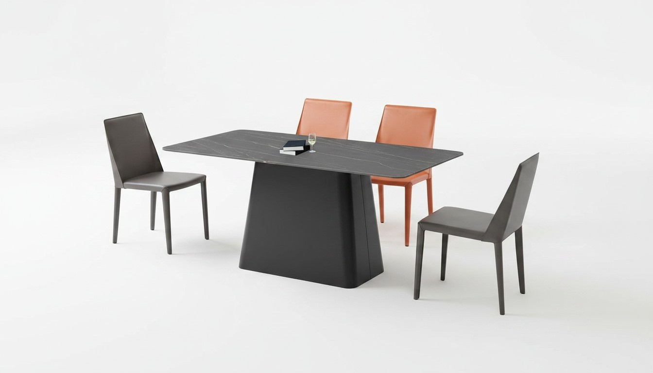 Moderner Esstisch Holztisch Holz Design Tische Edelstahl Tisch Esszimmer 180x90!
