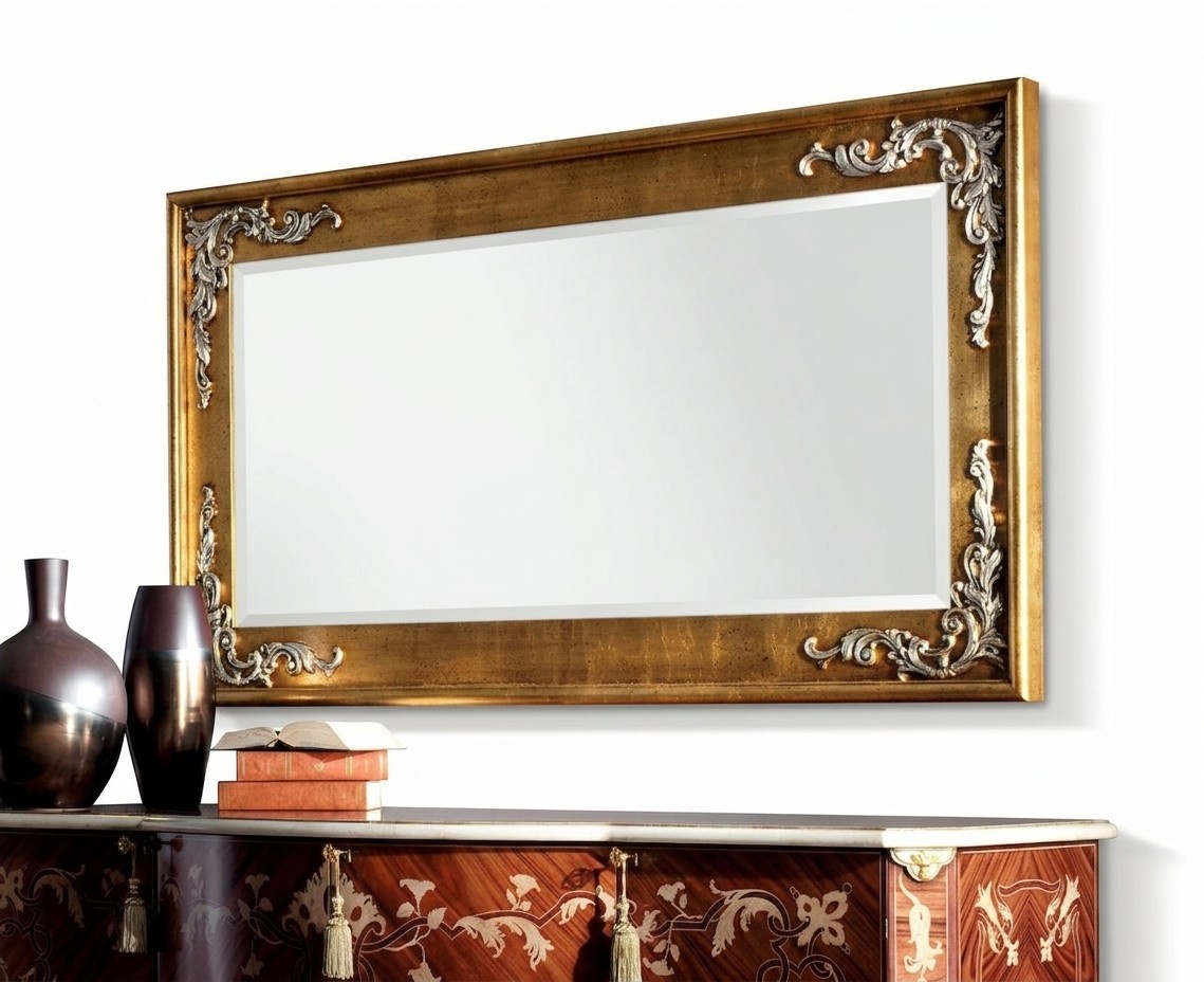 Designer Moderner Großer Spiegel Wandspiegel Echt Holz Rahmen Hängespiegel Klassik Neu
