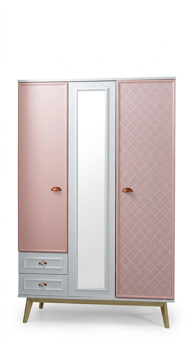 Moderner Kleiderschrank Jugendzimmer Garderoben Rosa Möbel Design Neu