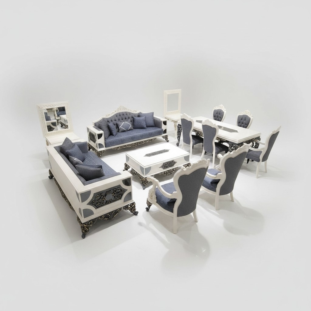 Modernes 4 tlg Wohnzimmer Set Stilvollen 2x Sofas Designer Sessel